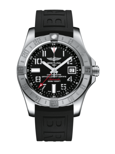 Breitling Avenger II GMT Stainless Steel / Volcano Black / Rubber / Folding A32390111B2S1