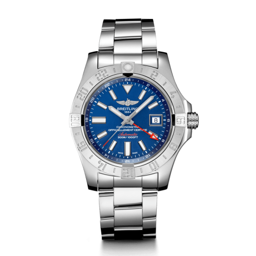 Breitling Avenger II GMT Stainless Steel / Mariner Blue / Bracelet A32390111C1A1