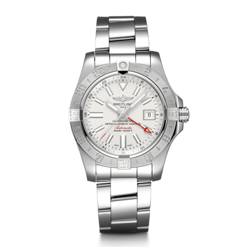 Breitling Avenger II GMT Stainless Steel / Stratus Silver / Bracelet A32390111G1A1