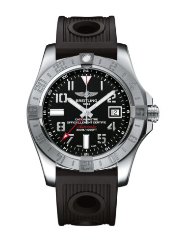 Breitling Avenger II GMT Stainless Steel / Volcano Black / Rubber A3239011/BC34/200S/A20D.2