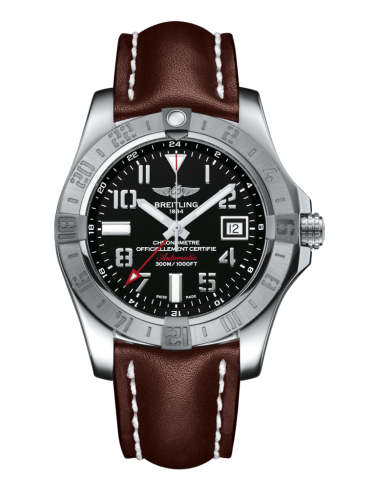 Breitling Avenger II GMT Stainless Steel / Volcano Black / Calf / Folding A3239011/BC34/437X/A20BA.1