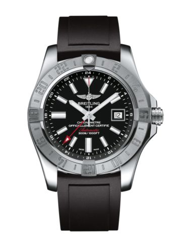 Breitling Avenger II GMT Stainless Steel / Volcano Black / Rubber A3239011/BC35/131S/A20S.1
