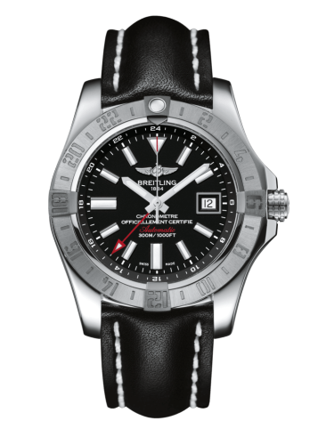 Breitling Avenger II GMT Stainless Steel / Volcano Black / Calf / Folding A3239011/BC35/436X/A20D.1