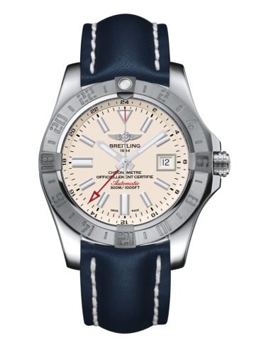 Breitling Avenger II GMT Stainless Steel / Stratus Silver / Calf / Pin A3239011/G778/105X/A20BA.1
