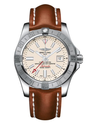 Breitling Avenger II GMT Stainless Steel / Stratus Silver / Calf / Pin A3239011/G778/433X/A20BA.1