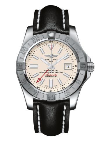 Breitling Avenger II GMT Stainless Steel / Stratus Silver / Calf / Pin A3239011/G778/435X/A20BA.1