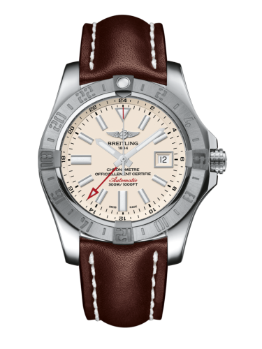 Breitling Avenger II GMT Stainless Steel / Stratus Silver / Calf / Pin A3239011/G778/437X/A20BA.1