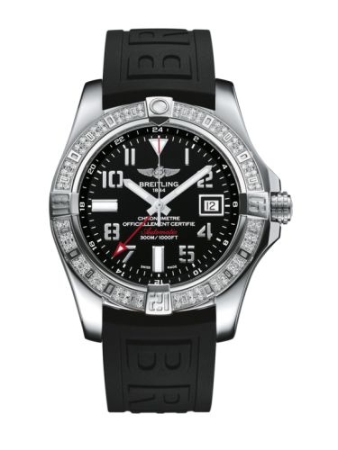 Breitling Avenger II GMT Stainless Steel / Diamond / Volcano Black / Rubber A3239053.BC34.152S