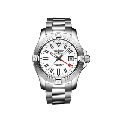Breitling Avenger Automatic GMT 43 Stainless Steel / White / Bracelet A32397101A1A1