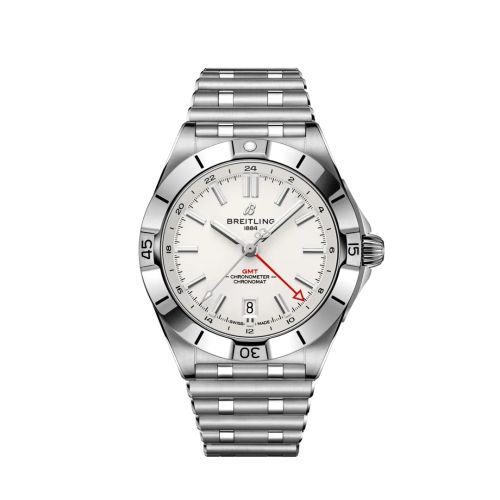 Breitling Chronomat 40 GMT Stainless Steel / Silver / Rouleaux A32398101A1A1