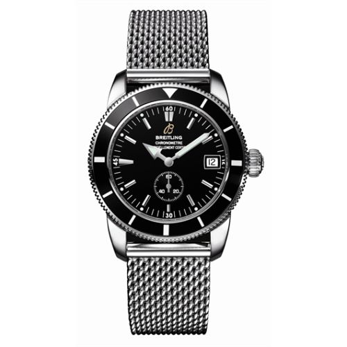 Breitling Superocean Heritage 38 Stainless Steel / Black / Milanese A3732024.B869