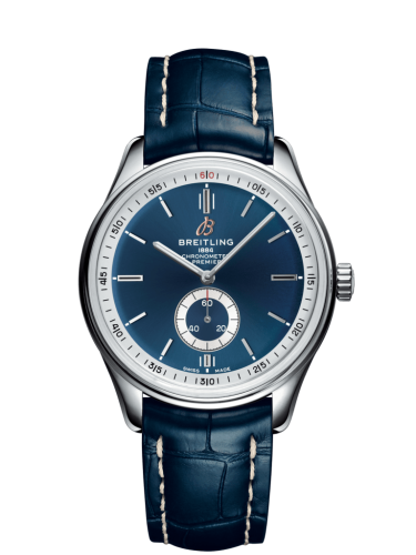 Breitling Premier Automatic 40 Stainless Steel / Blue / Croco Blue / Folding A37340351C1P1
