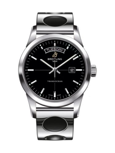 Breitling Transocean Day & Date Stainless Steel / Black / Racer A4531012/BB69/222A