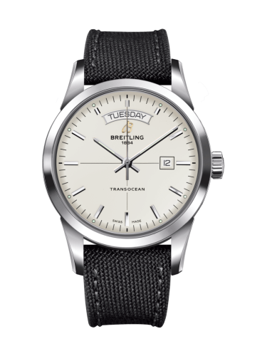 Breitling Transocean Day & Date Stainless Steel / Silver / Military / Pin A4531012/G751/109W/A20BA.1