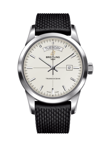 Breitling Transocean Day & Date Stainless Steel / Silver / Rubber / Folding A4531012/G751/279S/A20D.2