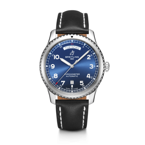 Breitling Navitimer 8 Automatic Day & Date 41 Stainless Steel / Blue / Black Calf / Pin A45330101C1X1
