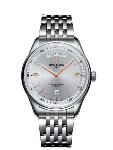Breitling Premier Automatic Day & Date 40 Stainless Steel / Silver / Bracelet A45340211G1A1