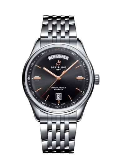 Breitling Premier Automatic Day & Date 40 Stainless Steel / Black / Bracelet A45340241B1A1