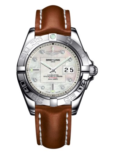 Breitling Galactic 41 Stainless Steel / Pearl Diamond / Calf A49350L2.A702.425X