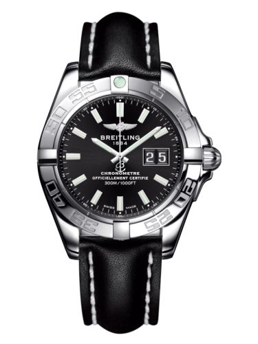 Breitling Galactic 41 Stainless Steel / Onyx Black / Calf A49350L2.BE58.428X