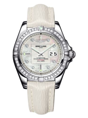 Breitling Galactic 41 Stainless Steel / Diamond / Pearl Diamond / Sahara A49350LA.A702.237X