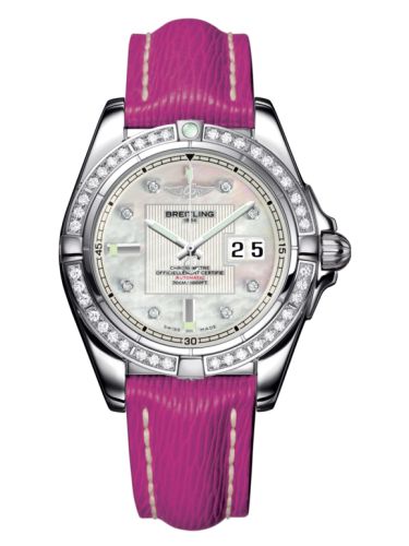 Breitling Galactic 41 Stainless Steel / Diamond / Pearl Diamond / Sahara A49350LA.A702.243X