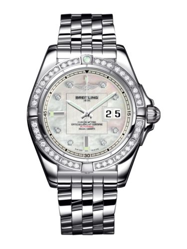 Breitling Galactic 41 Stainless Steel / Diamond / Pearl Diamond / Bracelet A49350LA.A702.366A
