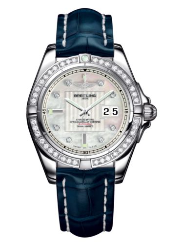 Breitling Galactic 41 Stainless Steel / Diamond / Pearl Diamond / Croco A49350LA.A702.718P