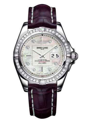 Breitling Galactic 41 Stainless Steel / Diamond / Pearl Diamond / Croco A49350LA.A702.720P