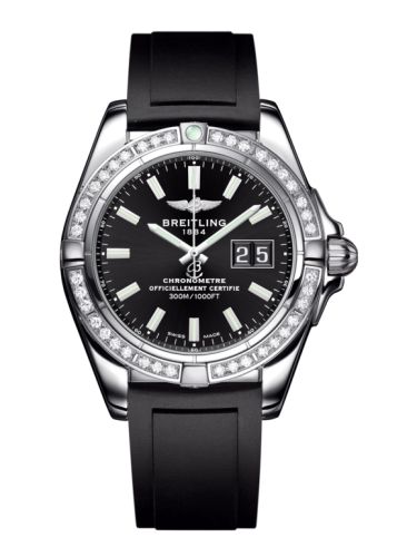 Breitling Galactic 41 Stainless Steel / Diamond / Onyx Black / Rubber A49350LA.BE58.132S