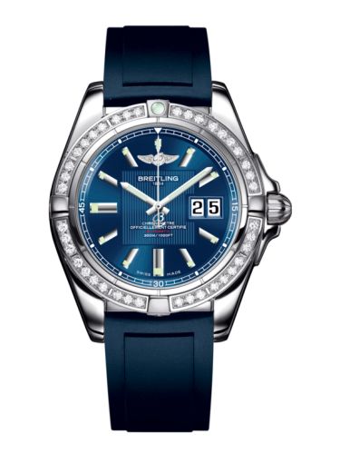 Breitling Galactic 41 Stainless Steel / Diamond / Metallica Blue / Rubber A49350LA.C806.138S