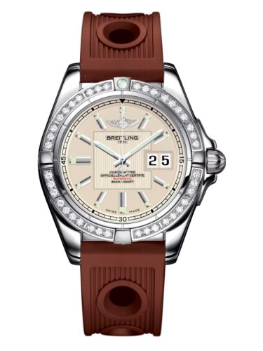 Breitling Galactic 41 Stainless Steel / Diamond / Sierra Silver / Rubber A49350LA.G699.204S