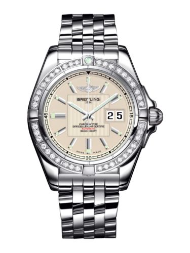 Breitling Galactic 41 Stainless Steel / Diamond / Sierra Silver / Bracelet A49350LA.G699.366A