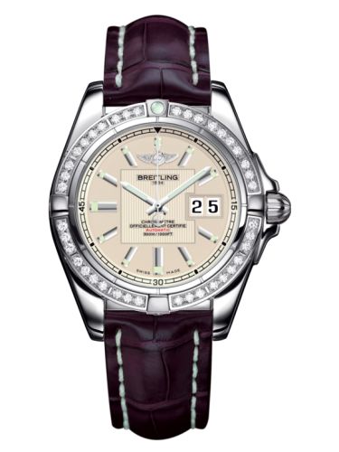 Breitling Galactic 41 Stainless Steel / Diamond / Sierra Silver / Croco A49350LA.G699.720P
