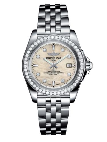 Breitling Galactic 32 Sleek Edition Stainless Steel / Diamond / Pearl Diamond / Bracelet A71330531A1A1