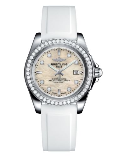 Breitling Galactic 32 Sleek Edition Stainless Steel / Diamond / Pearl Diamond / Rubber A7133053/A801/164S/A14S.1