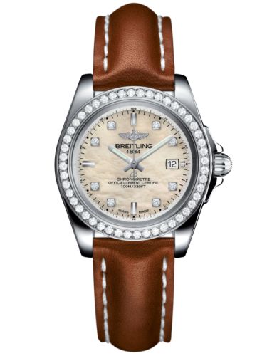 Breitling Galactic 32 Sleek Edition Stainless Steel / Diamond / Pearl Diamond / Calf A7133053/A801/406X/A14BA.1