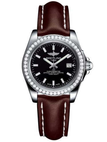 Breitling Galactic 32 Sleek Edition Stainless Steel / Diamond / Trophy Black / Calf A7133053/BF62/410X/A14BA.1