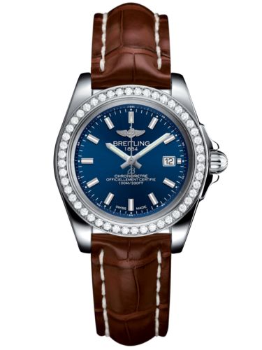 Breitling Galactic 32 Sleek Edition Stainless Steel / Diamond / Horizon Blue / Croco A7133053/C951/778P/A14BA.1