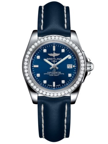 Breitling Galactic 32 Sleek Edition Stainless Steel / Diamond / Horizon Blue Diamond / Calf A7133053/C966/116X/A14BA.1