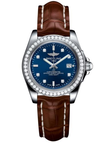 Breitling Galactic 32 Sleek Edition Stainless Steel / Diamond / Horizon Blue Diamond / Croco A7133053/C966/778P/A14BA.1