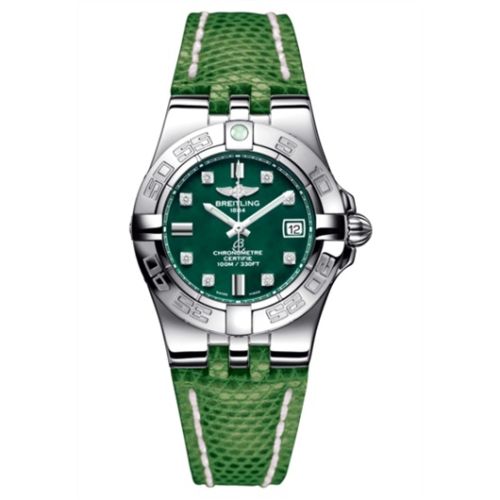Breitling Galactic 30 Green / Diamond / Teju A71340L2.L516.166Z