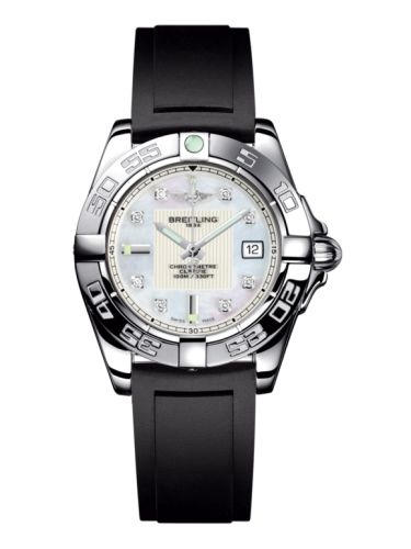 Breitling Galactic 32 Stainless Steel / Pearl Diamond / Rubber A71356L2.A708.133S