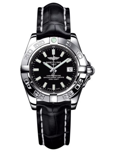 Breitling Galactic 32 Stainless Steel / Onyx Black / Croco A71356L2.BE76.777P