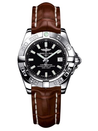 Breitling Galactic 32 Stainless Steel / Onyx Black / Croco A71356L2.BE76.778P