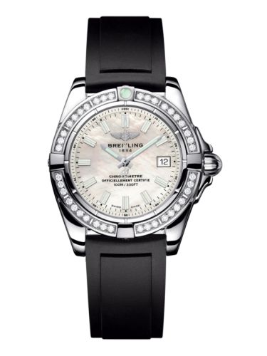 Breitling Galactic 32 Stainless Steel / Diamond / Pearl / Rubber A71356LA.A787.133S