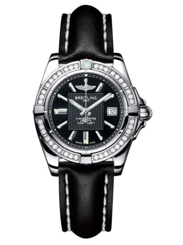 Breitling Galactic 32 Stainless Steel / Diamond / Trophy Black / Calf A71356LA.BA10.408X