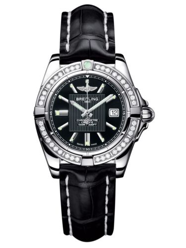 Breitling Galactic 32 Stainless Steel / Diamond / Trophy Black / Croco A71356LA.BA10.777P