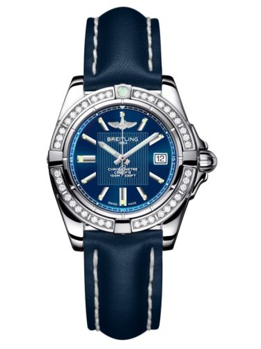 Breitling Galactic 32 Stainless Steel / Diamond / Metallica Blue / Calf A71356LA.C811.116X