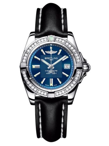 Breitling Galactic 32 Stainless Steel / Diamond / Metallica Blue / Calf A71356LA.C811.408X